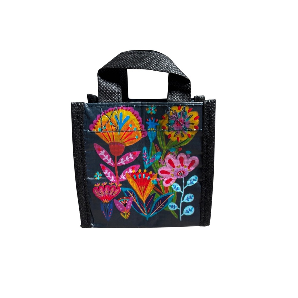 MINI Natural Life Floral Happy Bag Recycled Water Bottle Gift Tote Boho Nature